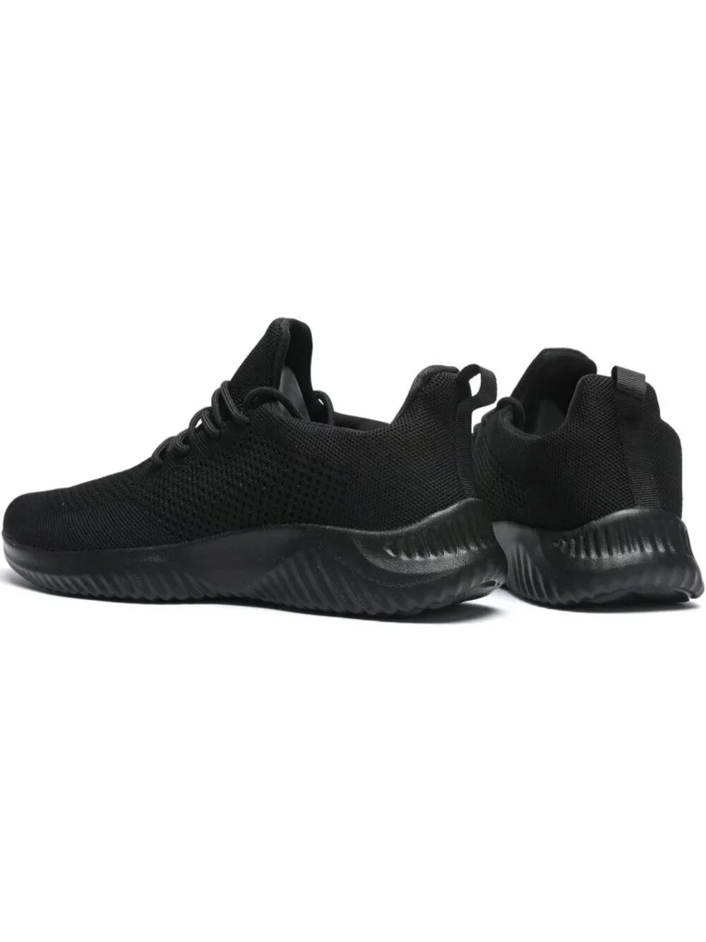 Men's Black Mesh Ultra Light Breathable Casual Fashion Slip on Walking Sneaker